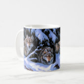 Schöne Bilder von zwei Wölfen Kaffeetasse (Vorderseite Links)