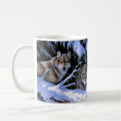 Schöne Bilder von zwei Wölfen Kaffeetasse (Links)