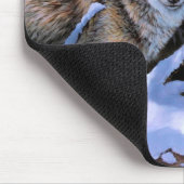 Schöne Bilder von zwei Wölfen Mousepad (Ecke)