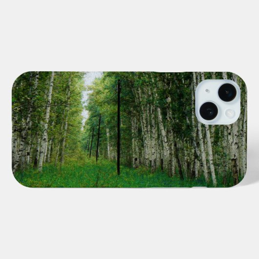 Schöne Birch Tree Wald Kunst Case-Mate iPhone Hülle (Rückseite (Horizontal))