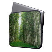 Schöne Birch Tree Wald Kunst Laptopschutzhülle (Vorderseite Links)