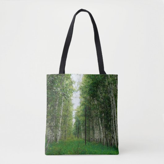Schöne Birch Tree Wald Kunst Tasche (Vorderseite)