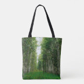 Schöne Birch Tree Wald Kunst Tasche (Rückseite)