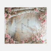 Schöne Birkbäume Fluss Country Fleecedecke (Vorderseite (Horizontal))