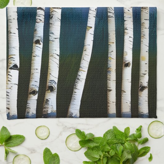 Schöne Birke im Herbst Geschirrtuch (Gefaltet)
