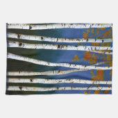 Schöne Birke im Herbst Geschirrtuch (Horizontal)