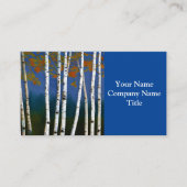 Schöne Birke im Herbst Visitenkarte (Vorderseite)