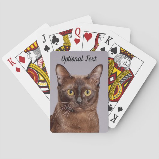 Schöne birmanische Katze Nah Spielkarten (Rückseite)