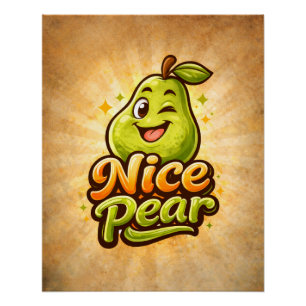 Schöne Birne - Fühlt sich fruchtig an - Foodie-Fre Poster