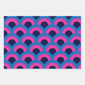 Schöne Bisexuelle Fahne Rainbow Black Geschenkpapier Set (Vorderseite 2)