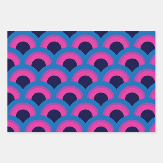 Schöne Bisexuelle Fahne Rainbow Black Geschenkpapier Set (Vorderseite 2)