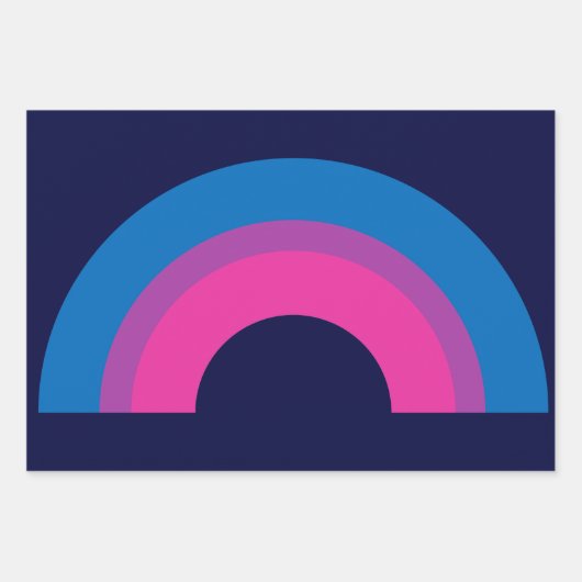 Schöne Bisexuelle Fahne Rainbow Black Geschenkpapier Set (Vorderseite)