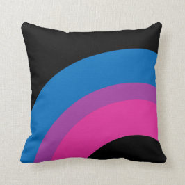 Schöne Bisexuelle Fahne Rainbow Black Kissen