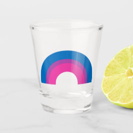 Schöne Bisexuelle Fahne Rainbow Black Schnapsglas
