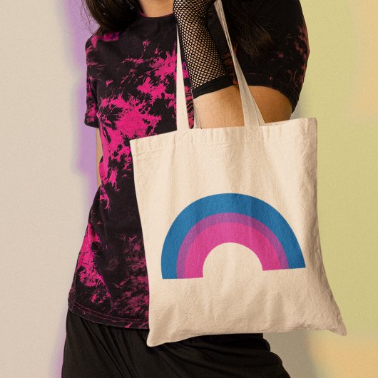 Schöne Bisexuelle Fahne Rainbow Black Tragetasche