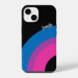 Schöne Bisexuelle Flagge Niedlich Personalisiert iPhone 14 Hülle