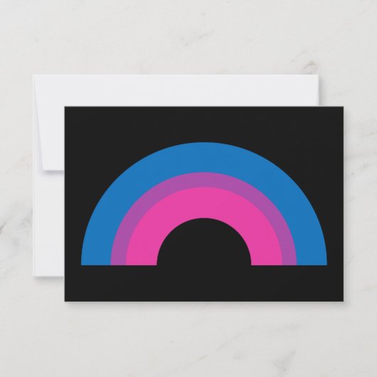 Schöne Bisexuelle Rainbow Flag Schwarze Karte (Vorderseite)