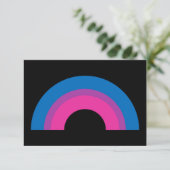 Schöne Bisexuelle Rainbow Flag Schwarze Karte (Stehend Vorderseite)