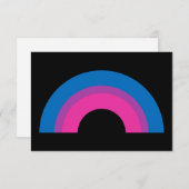 Schöne Bisexuelle Rainbow Flag Schwarze Karte (Vorne/Hinten)