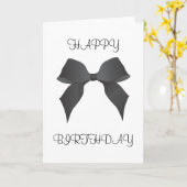 Schöne Black Bow Happy Birthday Card Karte (Gelbe Blume)