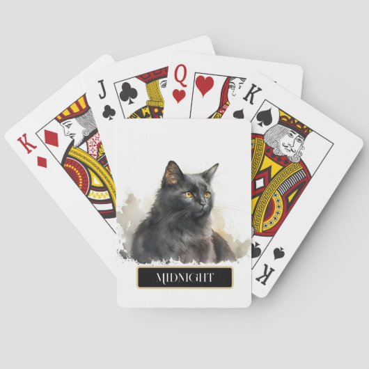 Schöne Black Cat Personalize Spielkarten (Rückseite)