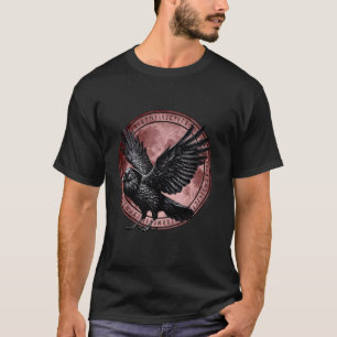 Schöne Black Crow Raven Bird Silhouette, Nord T-Shirt
