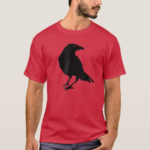 Schöne Black Crow Raven Bird-Silhouette T-Shirt