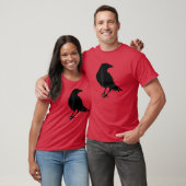 Schöne Black Crow Raven Bird-Silhouette T-Shirt (Unisex)