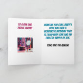 Schöne Black Drag Queen Funny Birthday Karte (Innenseite)