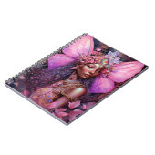 Schöne Black Fairy Girl Fantasy Kunst, Dichtung un Notizblock (Linke Seite)