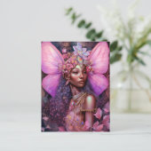 Schöne Black Fairy Girl Fantasy Kunst, Dichtung un Postkarte (Stehend Vorderseite)