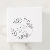 Schöne Black Floral Wedding Vielen Dank Geschenkanhänger (Beispiel)