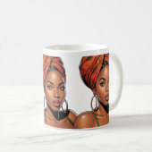 Schöne Black Girl-Tasse Kaffeetasse (VorderseiteRechts)
