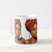 Schöne Black Girl-Tasse Kaffeetasse (Vorderseite Links)