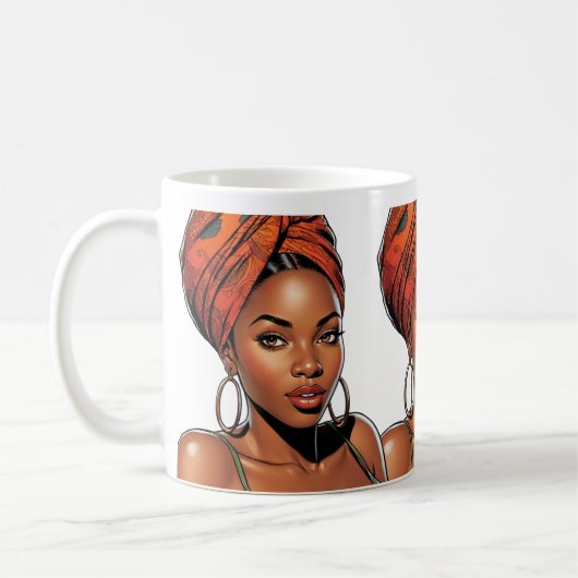 Schöne Black Girl-Tasse Kaffeetasse (Links)