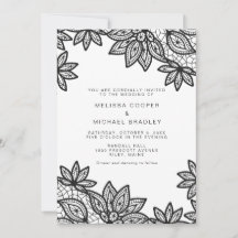 Schöne Black Lace Vintage Wedding