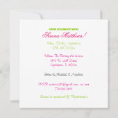 Schöne Black Queen Birthday Party Einladung (Rückseite)