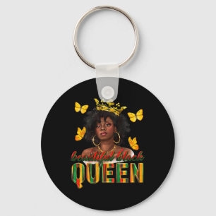 Schöne Black Queen Dripping Afro Melanin Junete Schlüsselanhänger