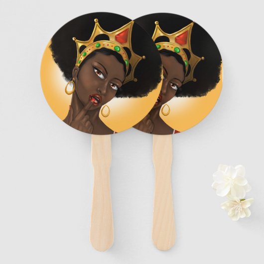 Schöne Black Queen Fächer (Vorne und Hinten)