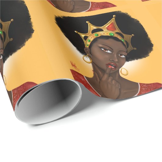 Schöne Black Queen Geschenkpapier (Rolleneckpunkt)