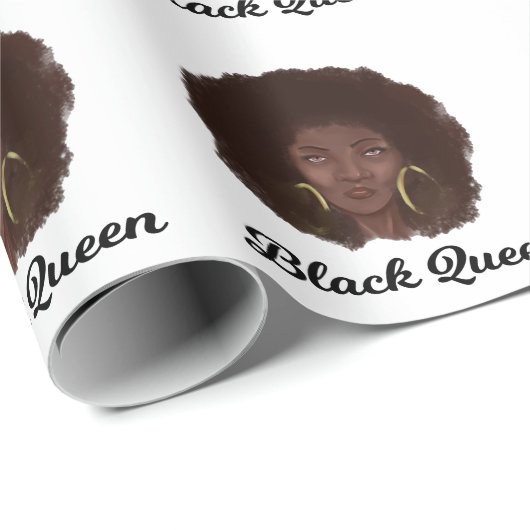 Schöne Black Queen Geschenkpapier (Rolleneckpunkt)