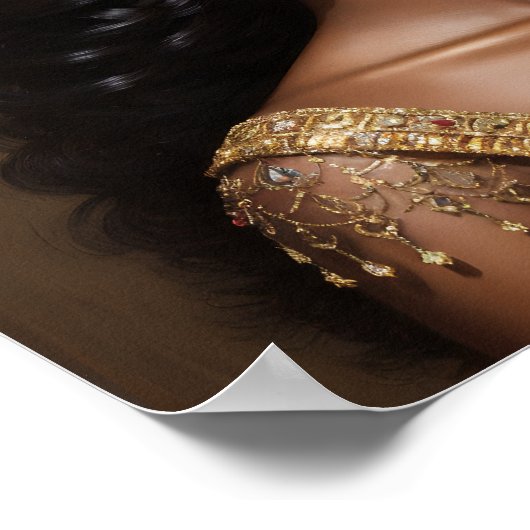 Schöne Black Queen Gold Crown Poster (Ecke)