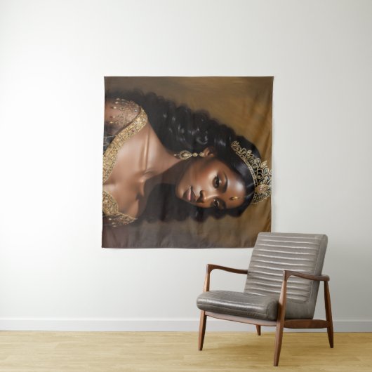 Schöne Black Queen Gold Crown Wandteppich (Beispiel (Horizontal))