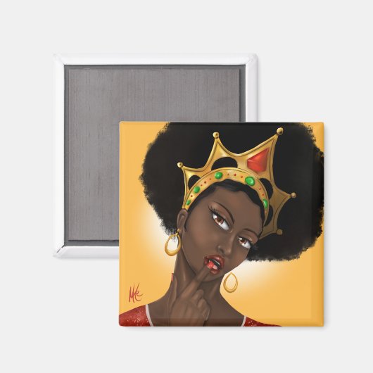 Schöne Black Queen Magnet (Vorderseite/Rückseite)