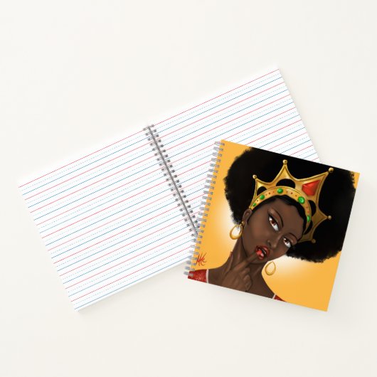 Schöne Black Queen Notizblock (Innenseite)