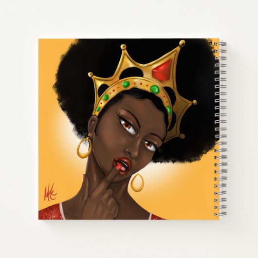 Schöne Black Queen Notizblock (Rückseite)