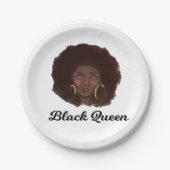 Schöne Black Queen Pappteller (Vorderseite)