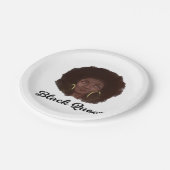 Schöne Black Queen Pappteller (Schrägansicht)