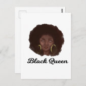 Schöne Black Queen Postkarte (Vorne/Hinten)