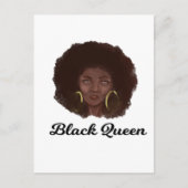 Schöne Black Queen Postkarte (Vorderseite)
